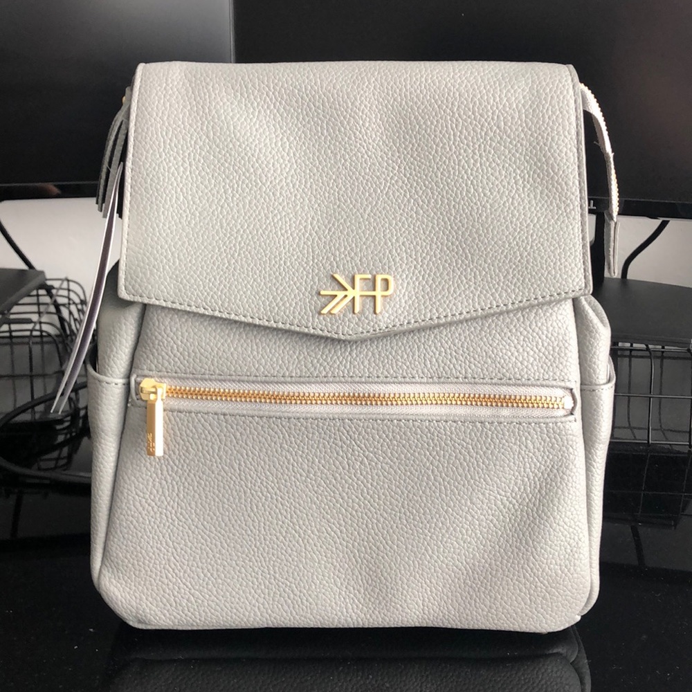 Freshly Picked mini classic diaper bag in grey
